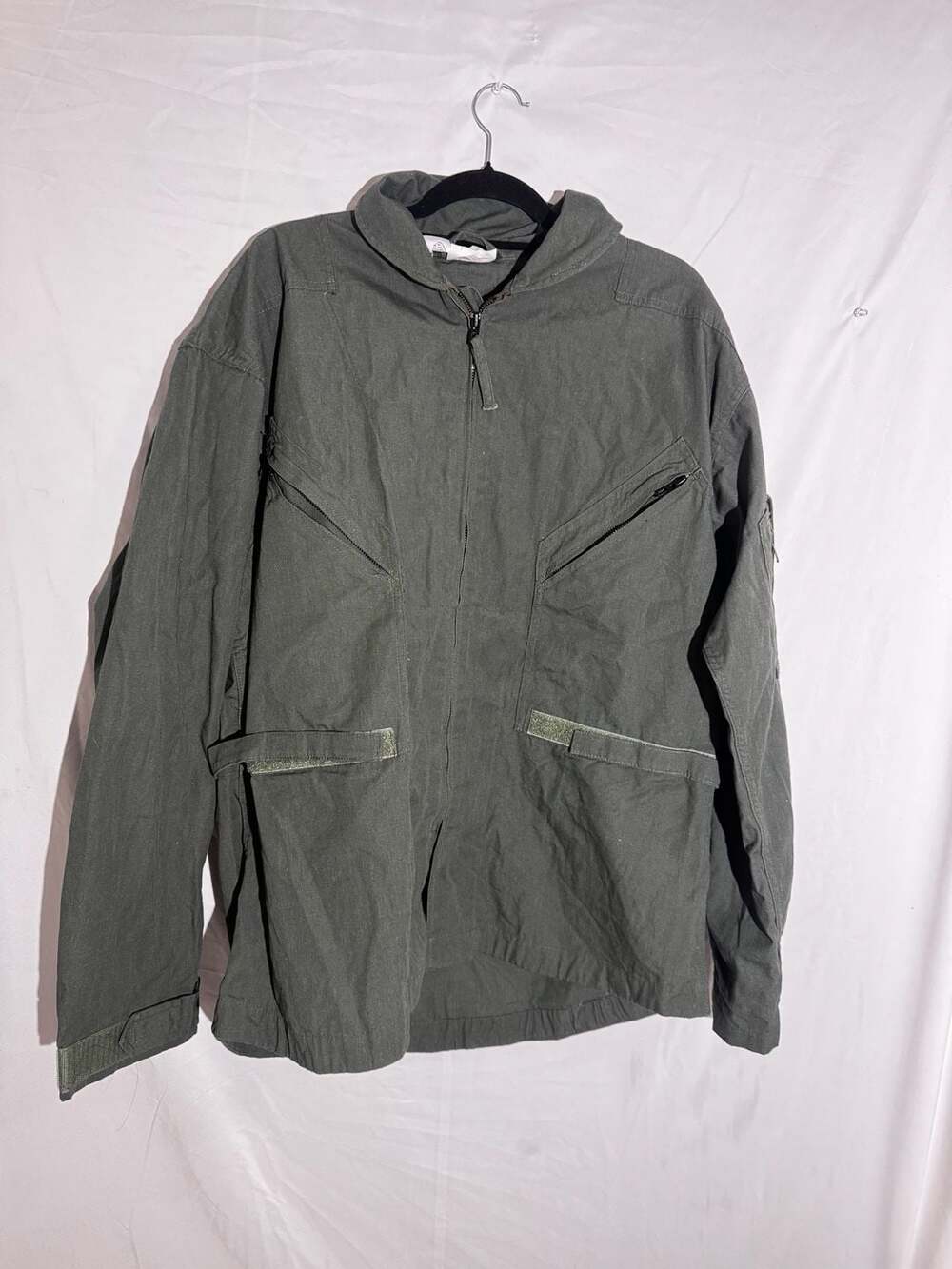 Military Sage Green Flight Jacket Mens L Nomex Blend CW2  Pilot Utility